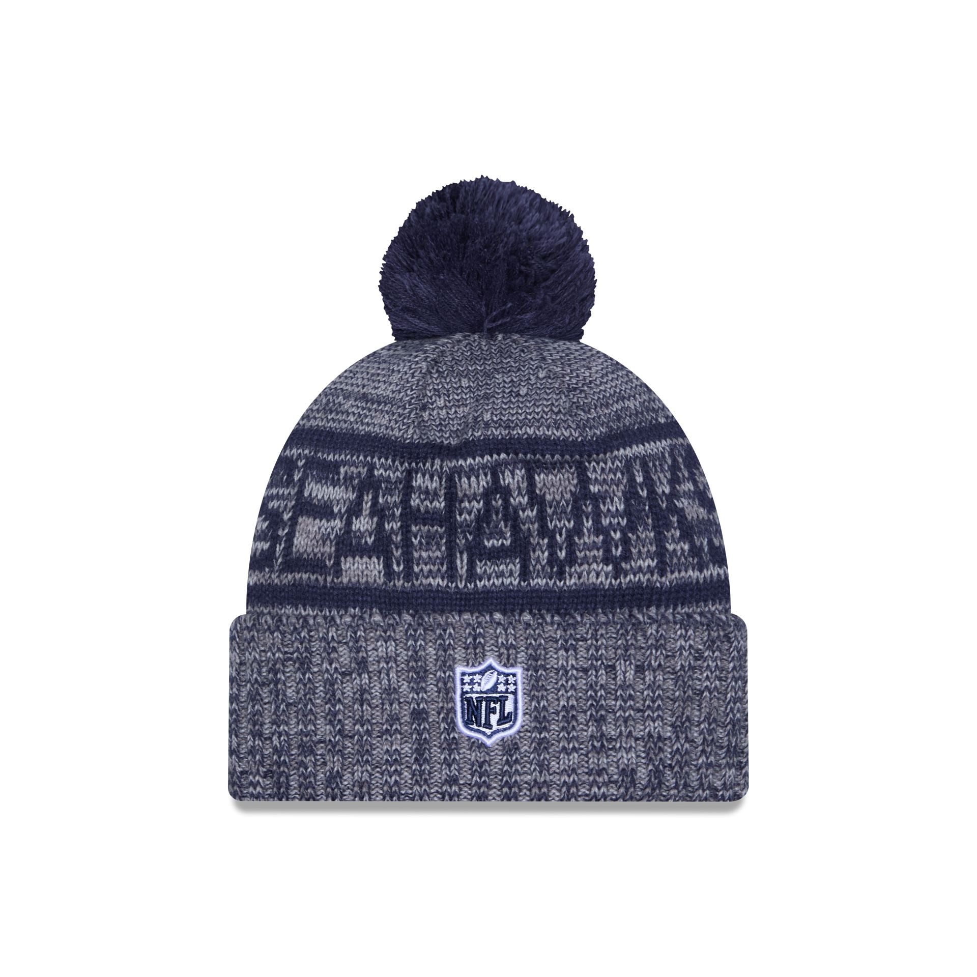 Seattle Seahawks 2025 Sideline Cold Weather Gray Pom Knit Hat