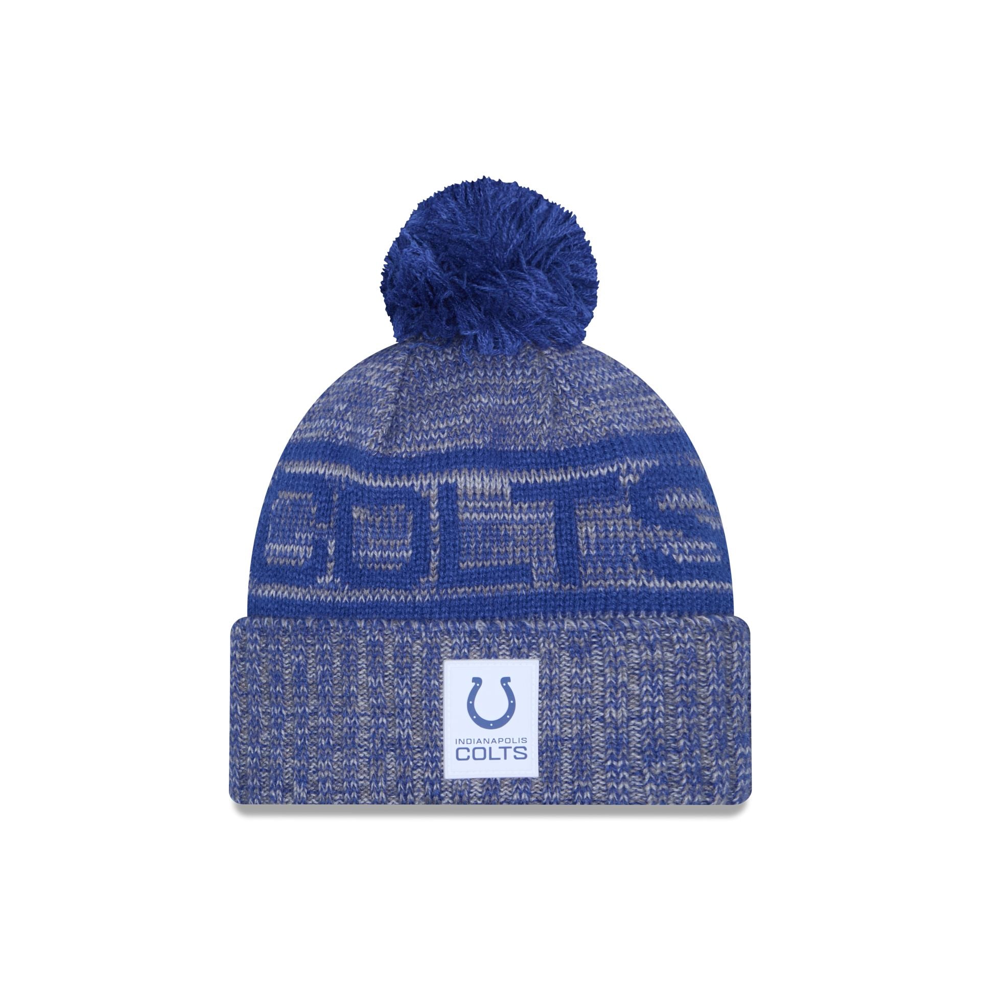 Indianapolis Colts 2025 Sideline Cold Weather Gray Pom Knit Hat