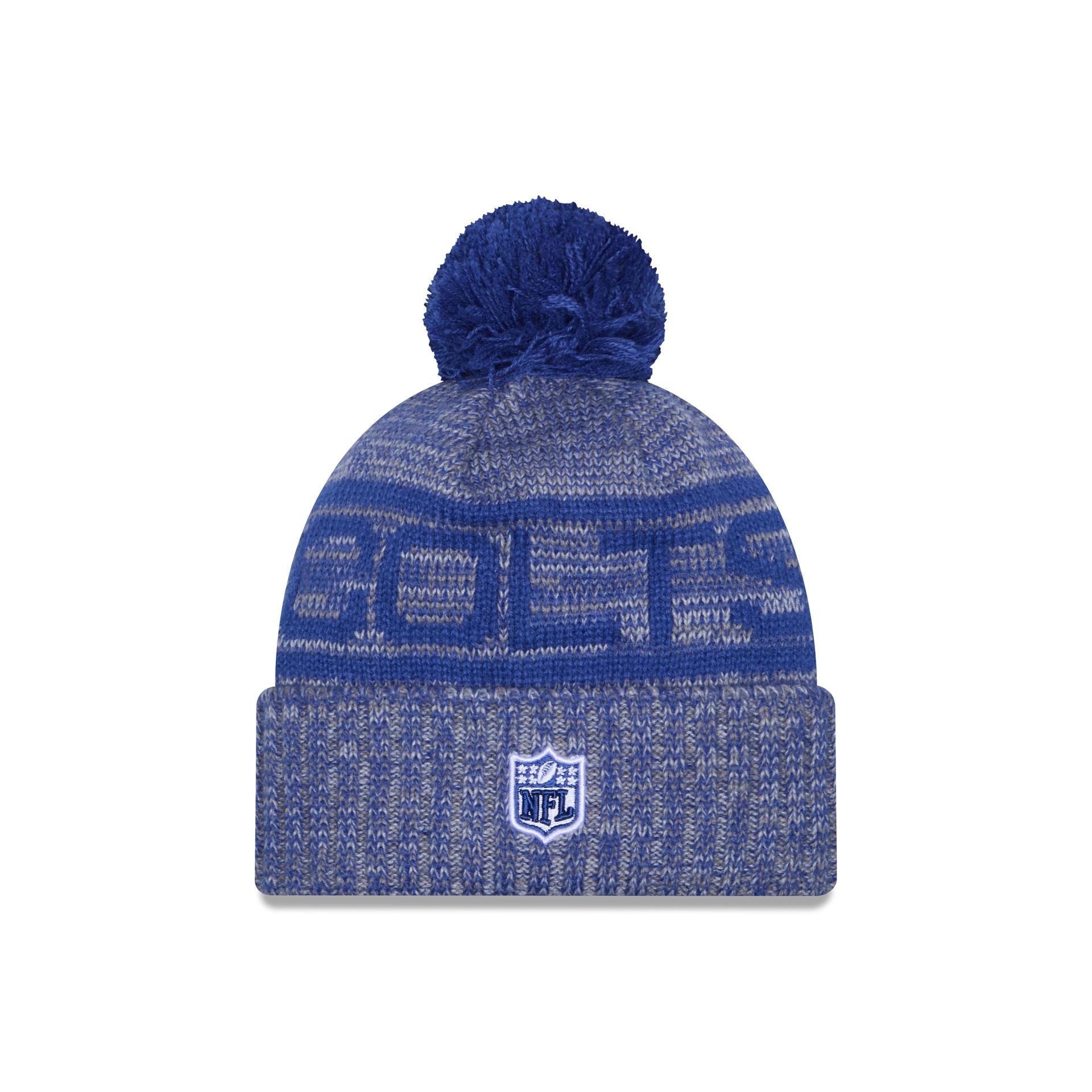 Indianapolis Colts 2025 Sideline Cold Weather Gray Pom Knit Hat
