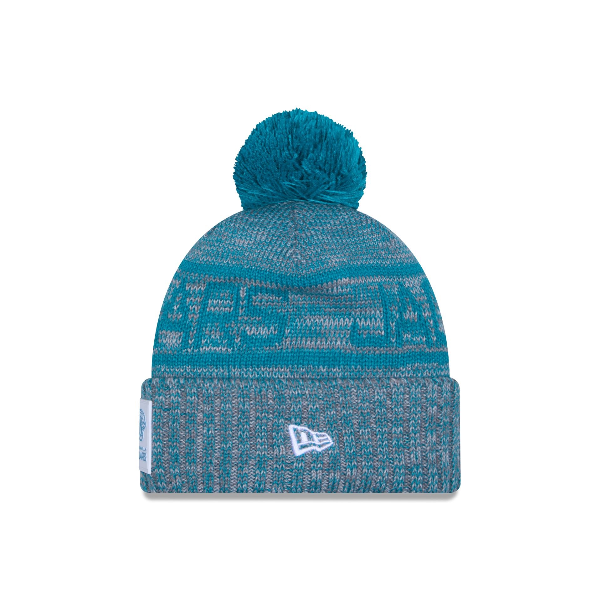 Jacksonville Jaguars 2025 Sideline Cold Weather Gray Pom Knit Hat