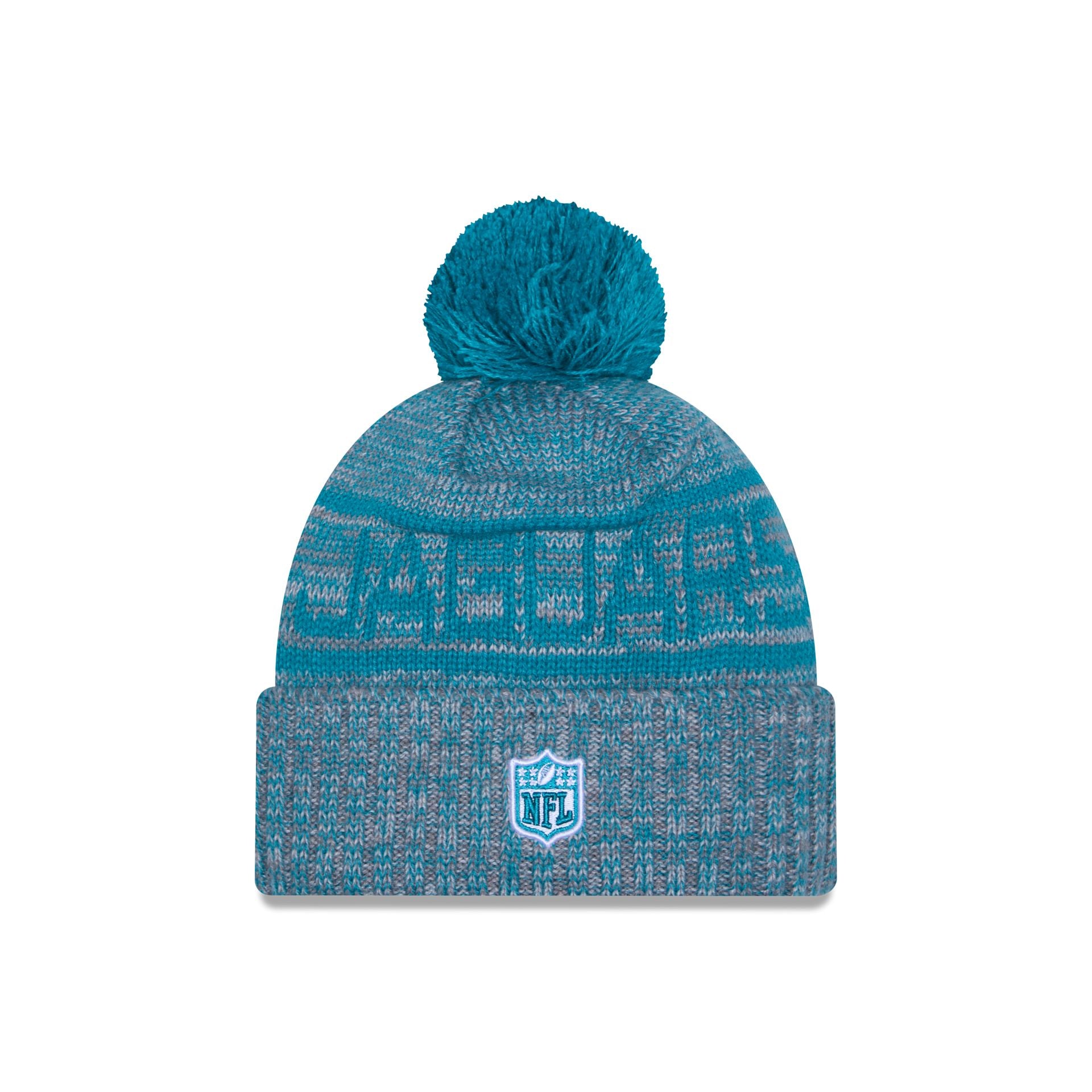 Jacksonville Jaguars 2025 Sideline Cold Weather Gray Pom Knit Hat