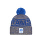 Los Angeles Rams 2025 Sideline Cold Weather Gray Pom Knit Hat