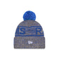 Los Angeles Rams 2025 Sideline Cold Weather Gray Pom Knit Hat