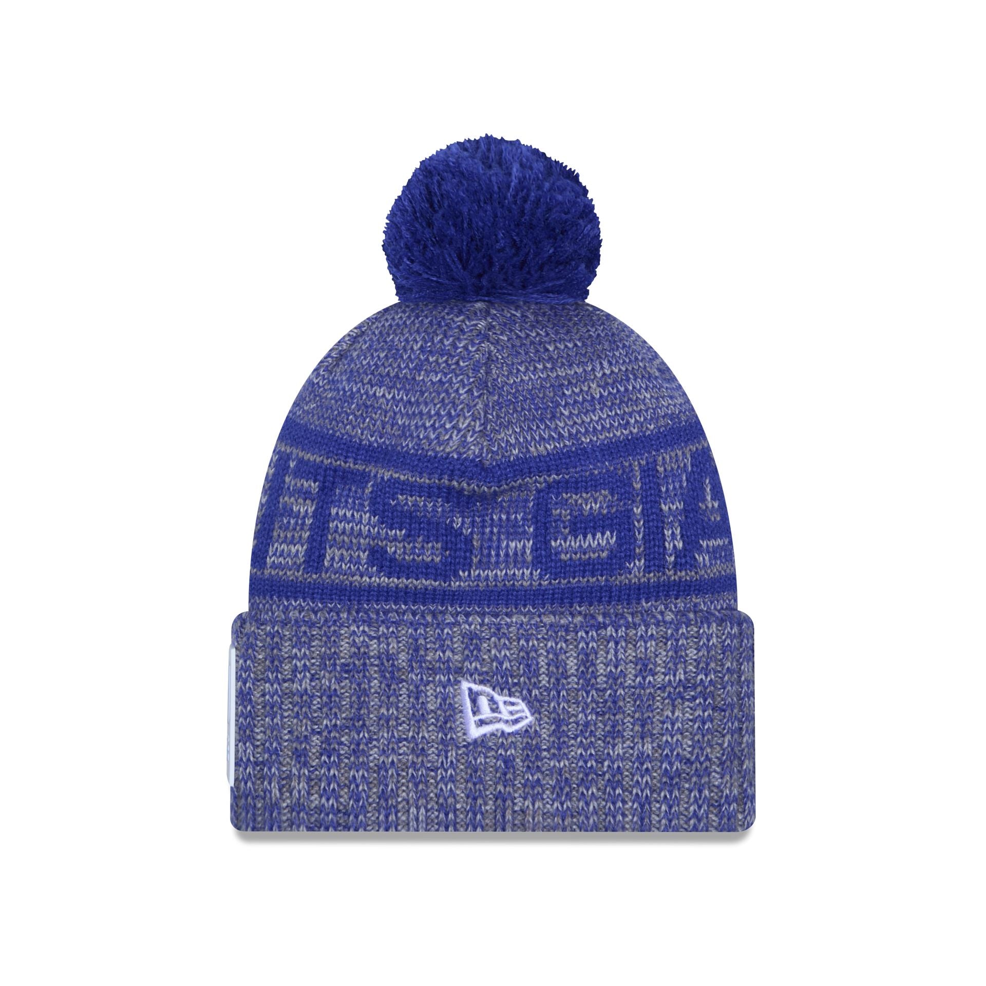 New York Giants 2025 Sideline Cold Weather Gray Pom Knit Hat