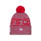 Kansas City Chiefs 2025 Sideline Cold Weather Gray Pom Knit Hat