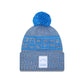 Los Angeles Chargers 2025 Sideline Cold Weather Gray Pom Knit Hat