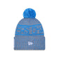 Los Angeles Chargers 2025 Sideline Cold Weather Gray Pom Knit Hat
