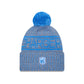 Los Angeles Chargers 2025 Sideline Cold Weather Gray Pom Knit Hat