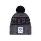 Las Vegas Raiders 2025 Sideline Cold Weather Gray Pom Knit Hat