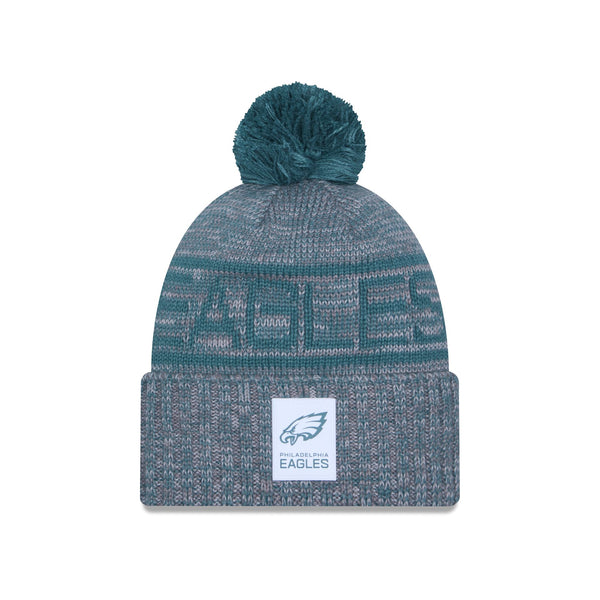 Philadelphia Eagles 2025 Sideline Cold Weather Gray Pom Knit