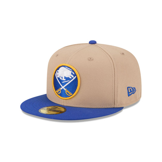 Buffalo Sabres Camel Blue Visor 59FIFTY Fitted Hat - New Era Cap