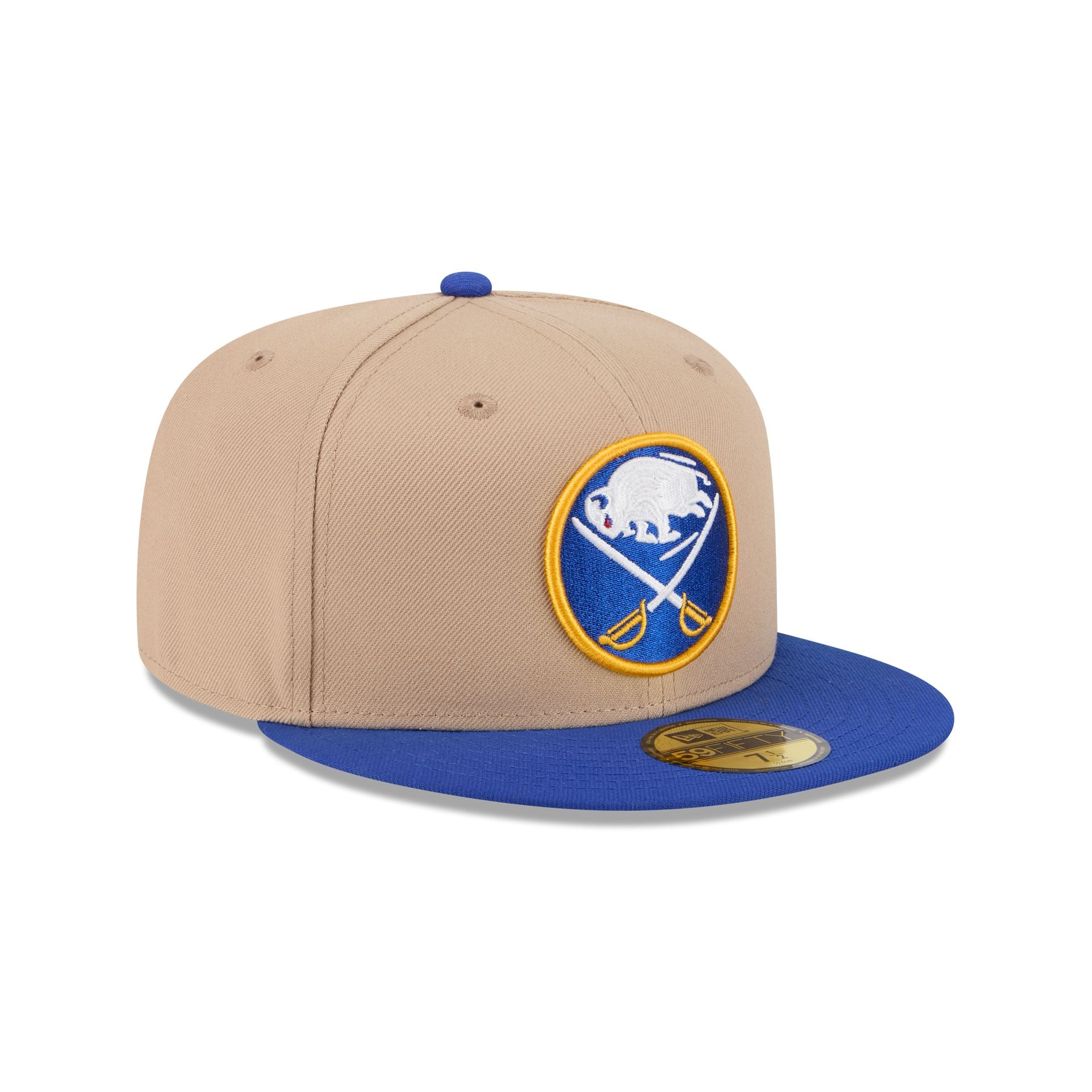Buffalo Sabres Camel Blue Visor 59FIFTY Fitted Hat