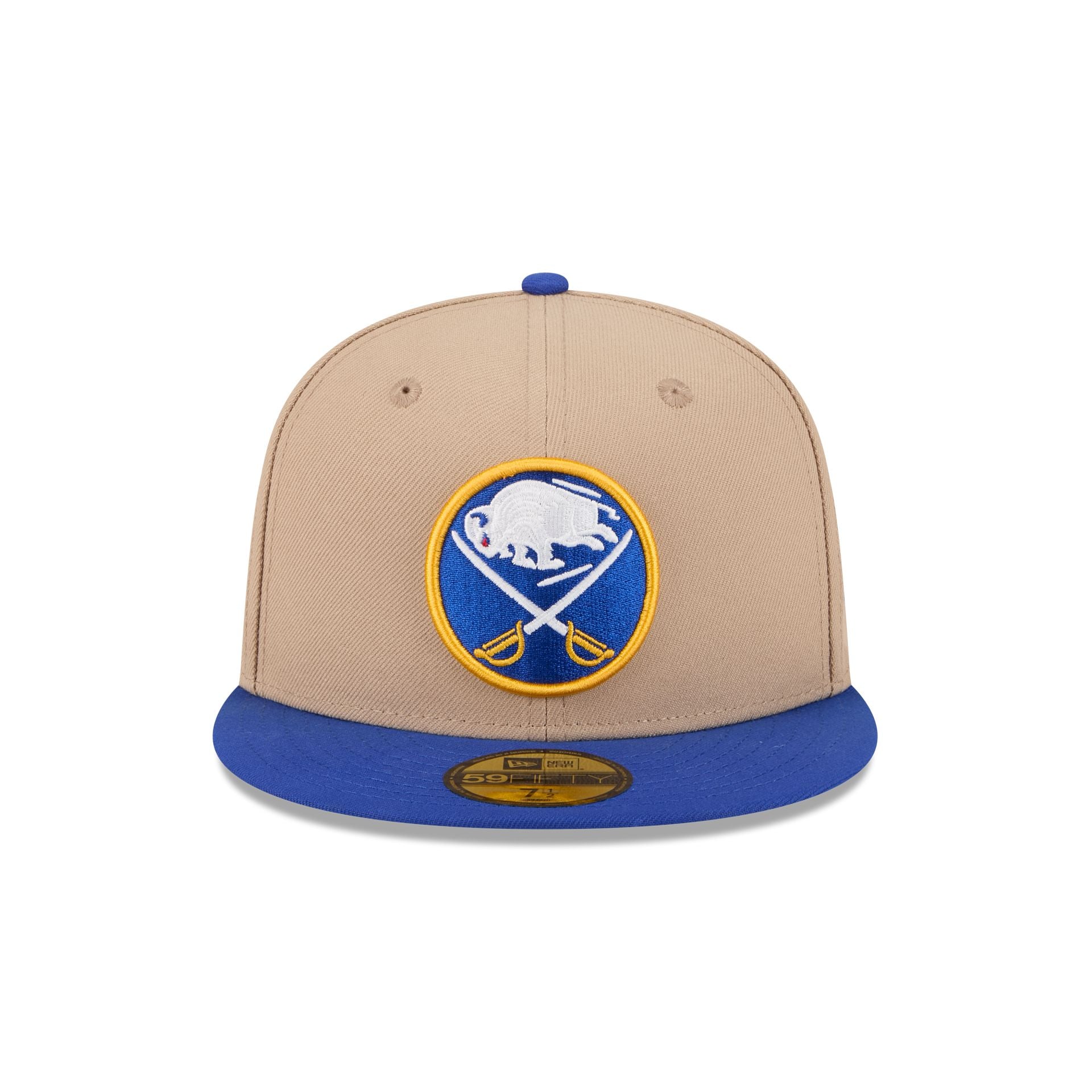 Buffalo Sabres Camel Blue Visor 59FIFTY Fitted Hat