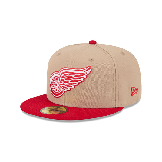 Detroit Red Wings Camel 59FIFTY Fitted Hat - New Era Cap