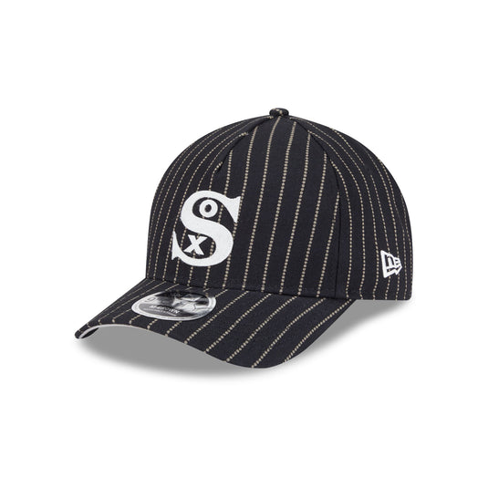 Chicago White Sox Dotted Pinstripe 9FORTY M-Crown A-Frame Adjustable Hat - New Era Cap