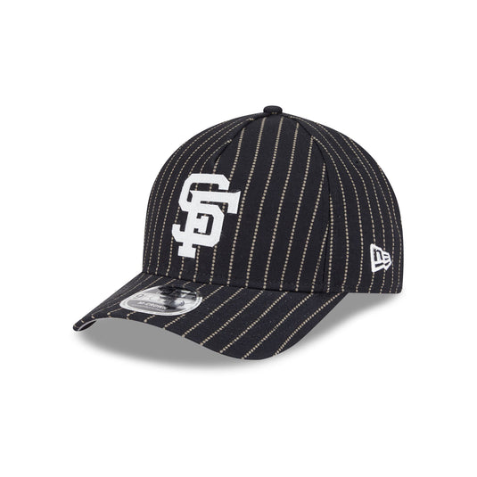 San Francisco Giants Dotted Pinstripe 9FORTY M-Crown A-Frame Adjustable Hat - New Era Cap