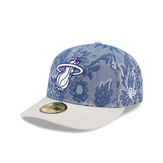 Miami Heat Two-Tone Denim 59FIFTY Fitted Hat - New Era Cap