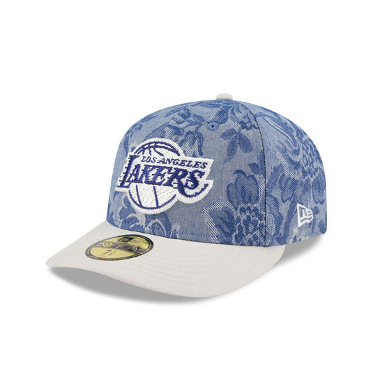 Los Angeles Lakers Two-Tone Denim 59FIFTY Fitted Hat - New Era Cap