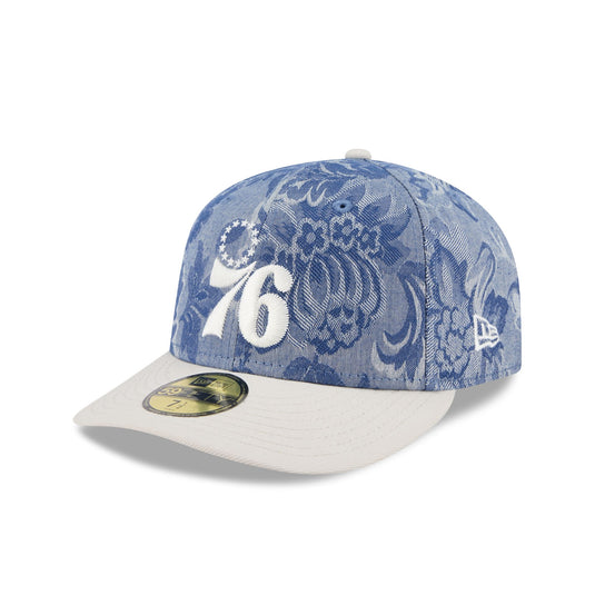 Philadelphia 76ers Two-Tone Denim 59FIFTY Fitted Hat - New Era Cap