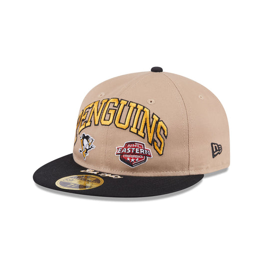Pittsburgh Penguins Camel Retro Crown 59FIFTY Fitted Hat - New Era Cap