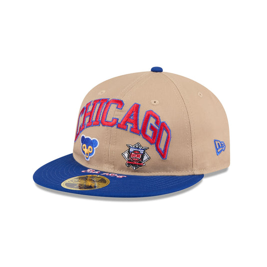 Chicago Cubs Camel Retro Crown 59FIFTY Fitted Hat - New Era Cap