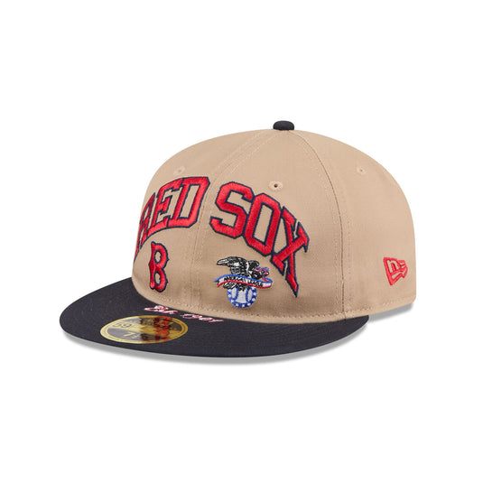 Boston Red Sox Camel Retro Crown 59FIFTY Fitted Hat - New Era Cap