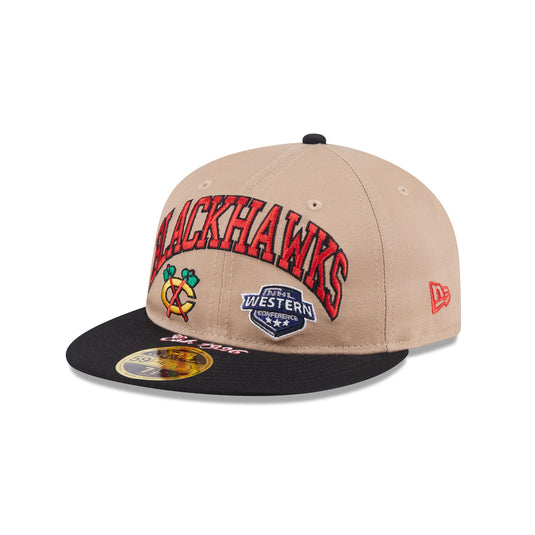 Chicago Blackhawks Camel Retro Crown 59FIFTY Fitted Hat - New Era Cap