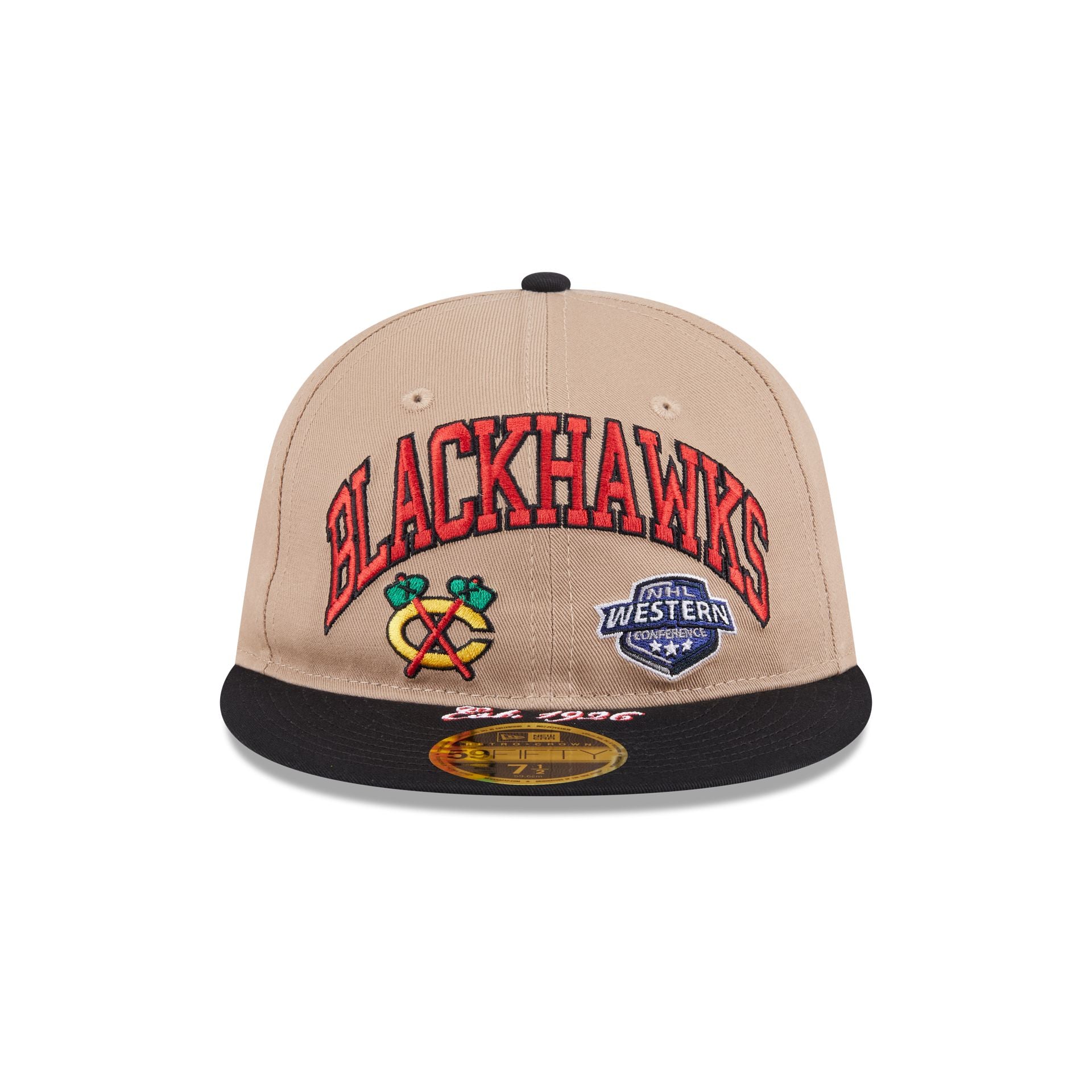 Chicago Blackhawks Camel Retro Crown 59FIFTY Fitted Hat