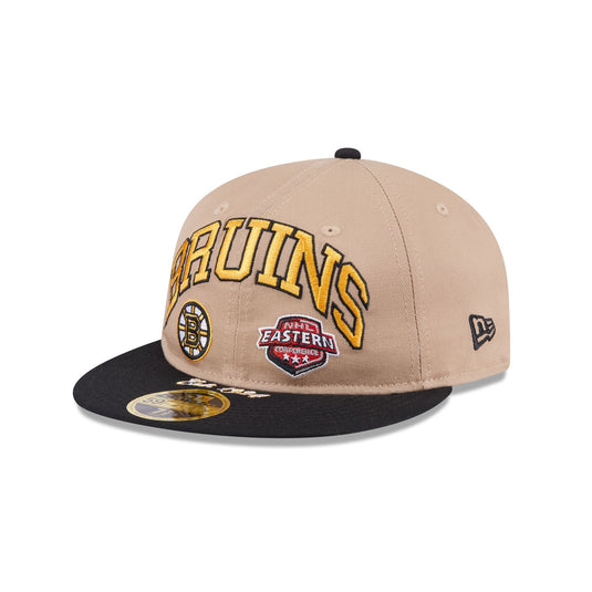 Boston Bruins Camel Retro Crown 59FIFTY Fitted Hat - New Era Cap