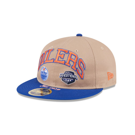 Edmonton Oilers Camel Retro Crown 59FIFTY Fitted Hat - New Era Cap