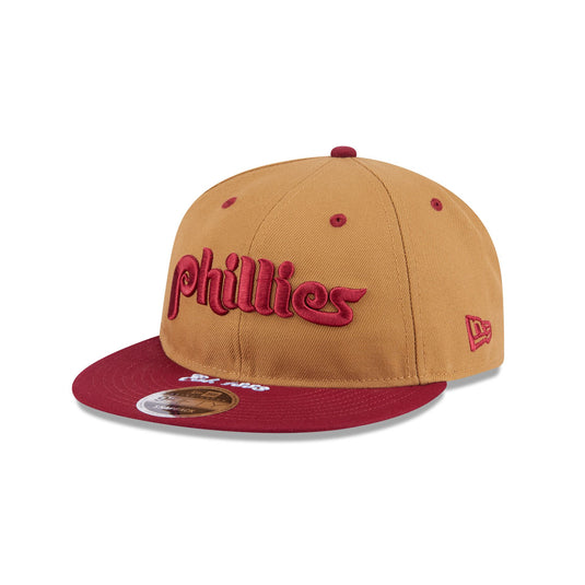 Philadelphia Phillies Wheat Retro Crown 9FIFTY Snapback Hat - New Era Cap