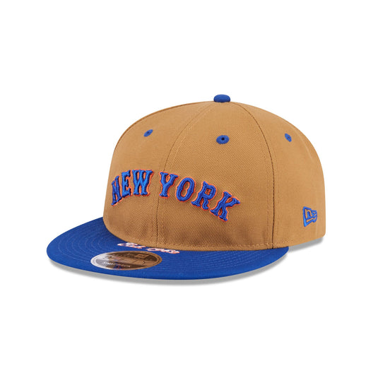 New York Mets Wheat Retro Crown 9FIFTY Snapback Hat - New Era Cap