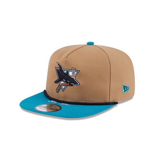 San Jose Sharks Khaki Rope Golfer Hat - New Era Cap