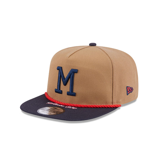 Milwaukee Braves Khaki Rope Golfer Hat - New Era Cap