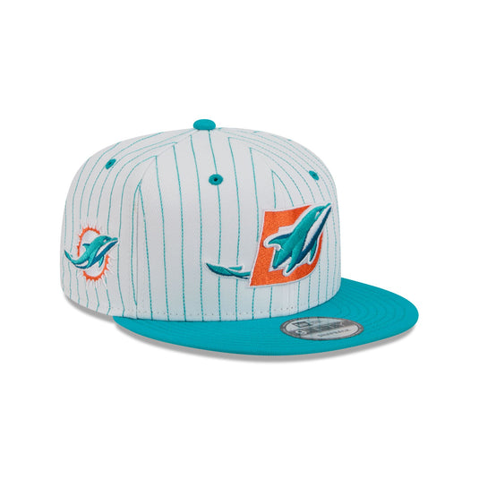 Miami Dolphins Deceptor Pinstripe 9FIFTY Snapback Hat - New Era Cap