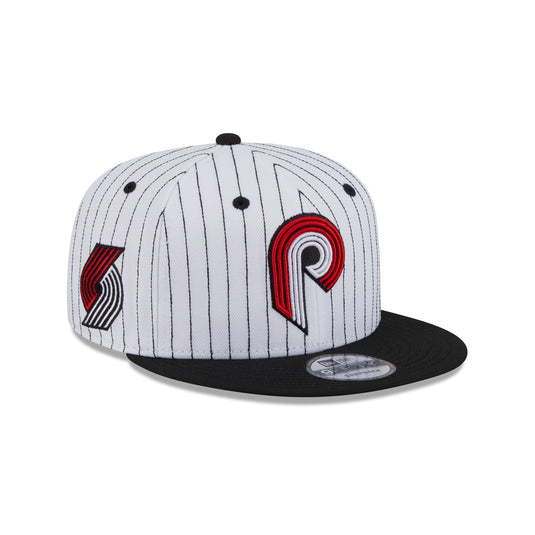 Portland Trail Blazers Deceptor Pinstripe 9FIFTY Snapback Hat - New Era Cap