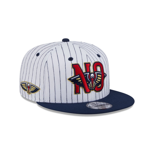 New Orleans Pelicans Deceptor Pinstripe 9FIFTY Snapback Hat - New Era Cap