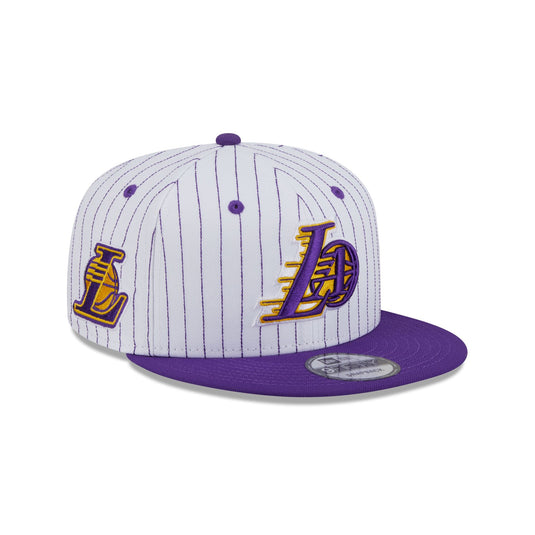 Los Angeles Lakers Deceptor Pinstripe 9FIFTY Snapback Hat - New Era Cap
