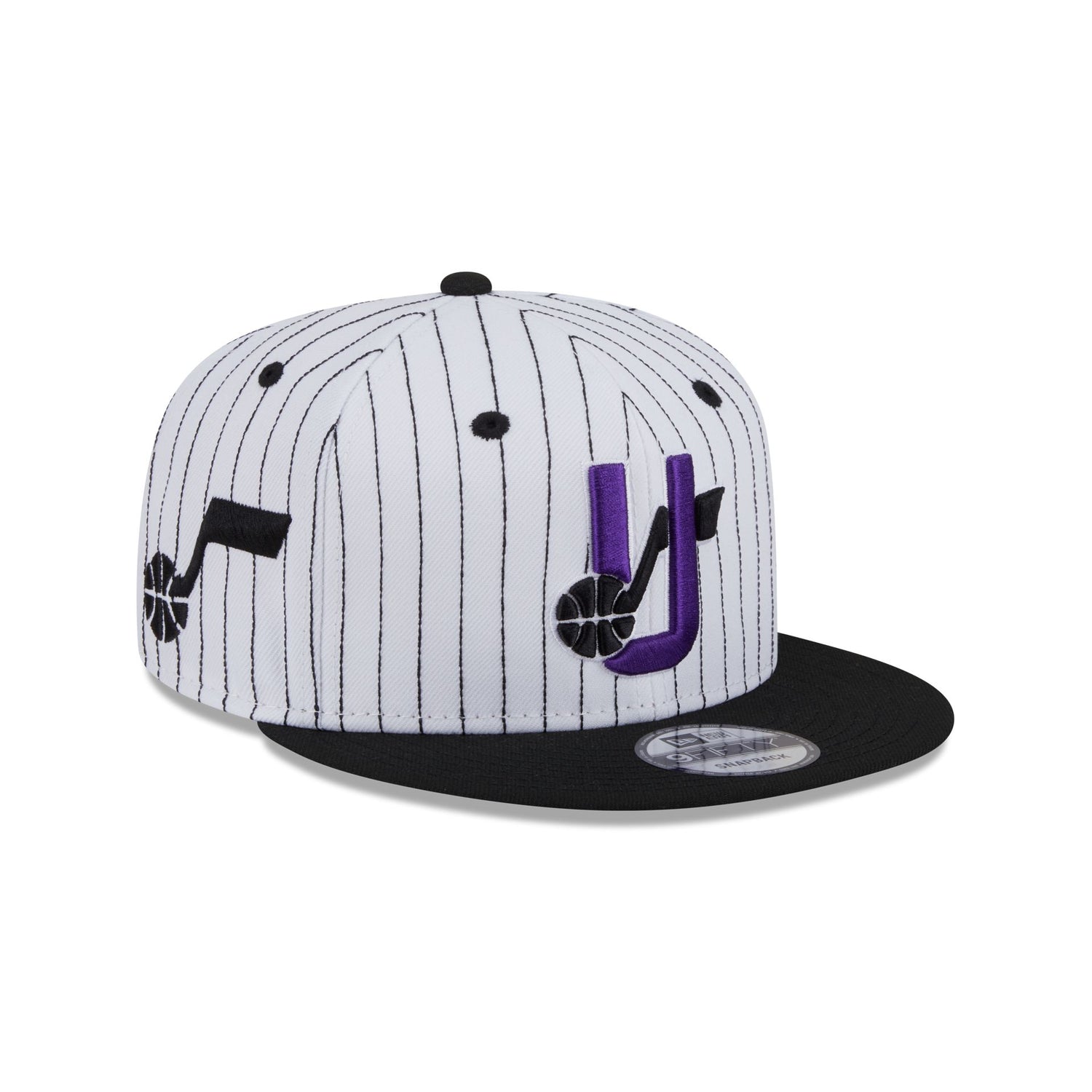 Utah Jazz Deceptor Pinstripe 9FIFTY Snapback Hat