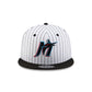 Miami Marlins Deceptor Pinstripe 9FIFTY Snapback Hat