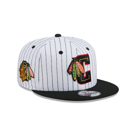 Chicago Blackhawks Deceptor Pinstripe 9FIFTY Snapback Hat - New Era Cap