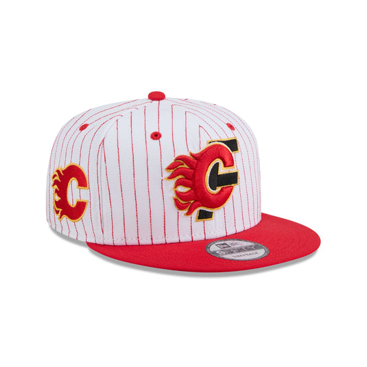 Calgary Flames Deceptor Pinstripe 9FIFTY Snapback Hat - New Era Cap