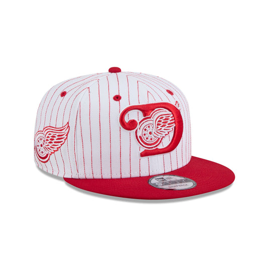 Detroit Red Wings Deceptor Pinstripe 9FIFTY Snapback Hat - New Era Cap
