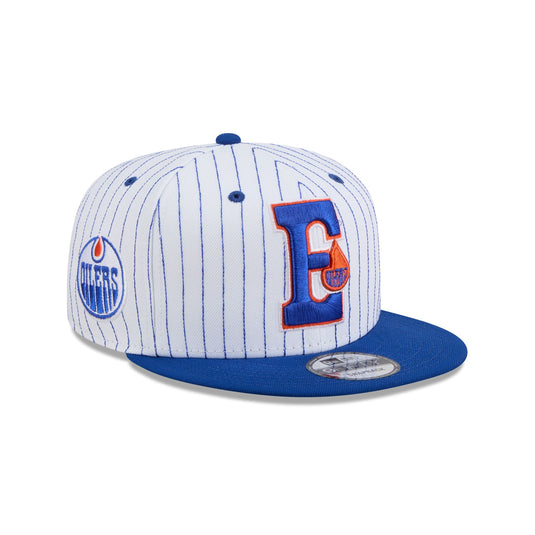 Edmonton Oilers Deceptor Pinstripe 9FIFTY Snapback Hat - New Era Cap