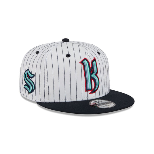 Seattle Kraken Deceptor Pinstripe 9FIFTY Snapback Hat - New Era Cap