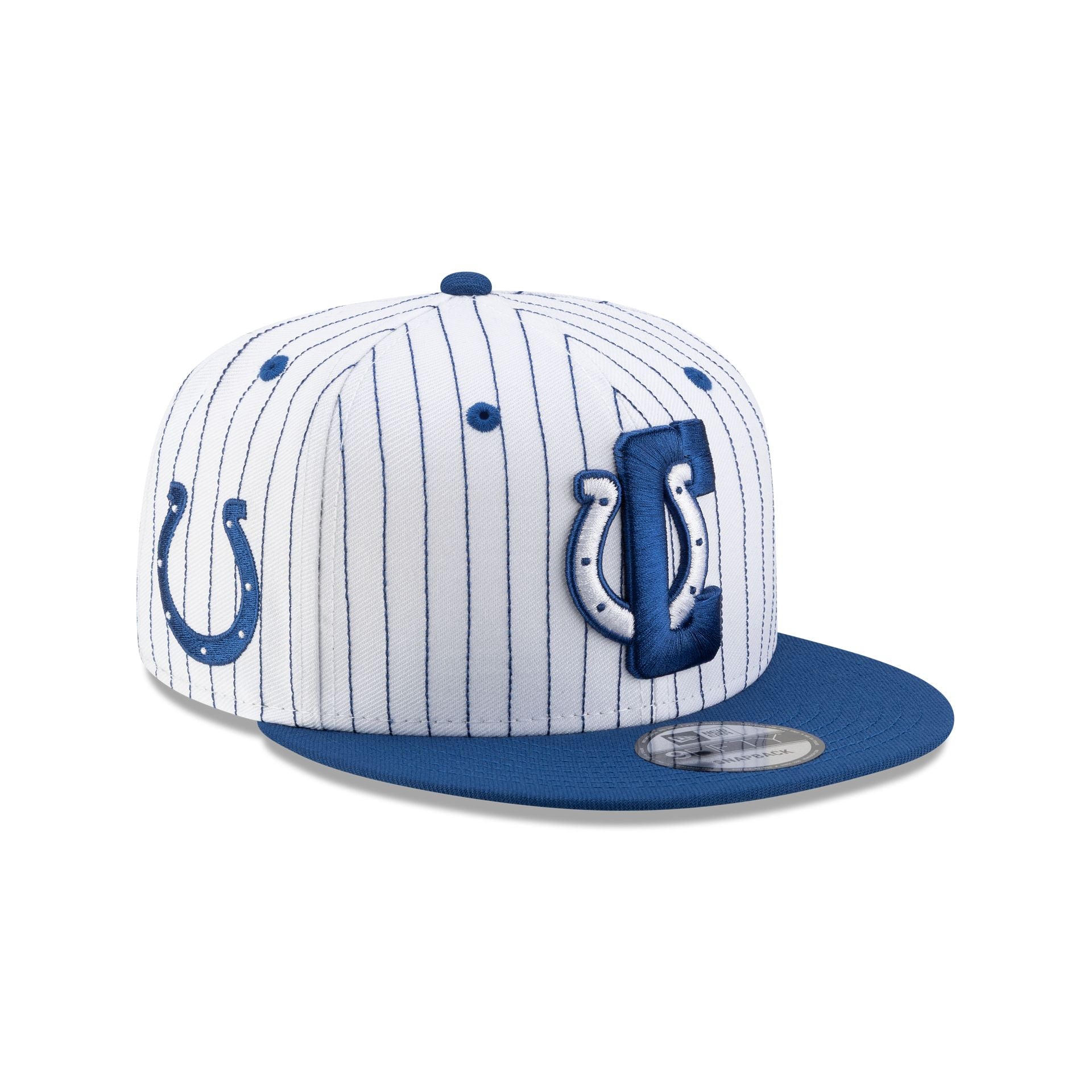 Indianapolis Colts Deceptor Pinstripe 9FIFTY Snapback Hat – New