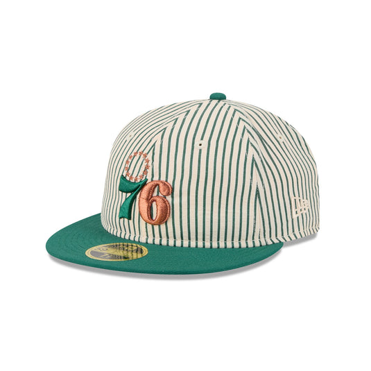 Just Caps Seersucker Philadelphia 76ers Retro Crown 59FIFTY Fitted Hat - New Era Cap