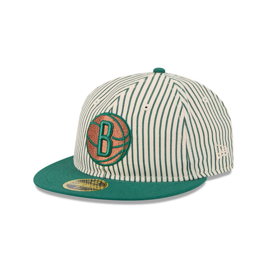 Just Caps Seersucker Brooklyn Nets Retro Crown 59FIFTY Fitted Hat - New Era Cap