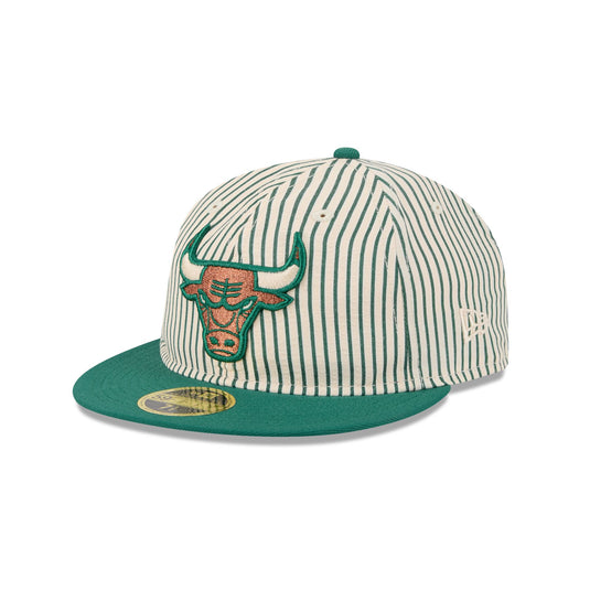 Just Caps Seersucker Chicago Bulls Retro Crown 59FIFTY Fitted Hat - New Era Cap