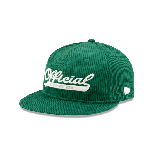 New Era Branded Official Corduroy Kelly Green Retro Crown 9FIFTY Snapback Hat - New Era Cap